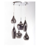 Πολύφωτο κρεμαστό από μέταλλο και γυαλί (6/φώτα).