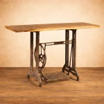 Κονσόλα Ξύλινη με σιδερένια βάση
