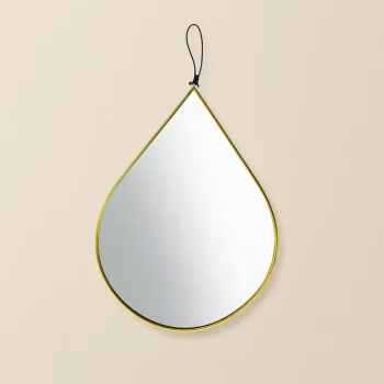 Καθρέπτης μεταλλικός χρυσός "δάκρυ"