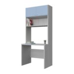 Βιβλιοθήκη με γραφείο με  ένα ράφι και δυο ντουλάπια