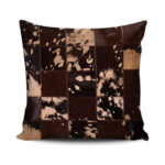 Διακοσμητικό μαξιλάρι από δέρμα αγελάδας Brown acid Bronze