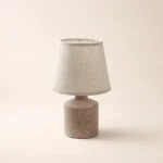 Φωτιστικό Επιτραπέζιο Λευκό-Μπέζ Κεραμικό