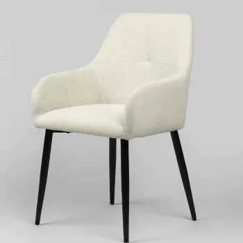 Καρέκλα Τραπεζαρίας με Ύφασμα και Μεταλλικά Πόδια