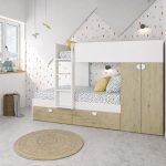 Αναστρέψιμη κουκέτα με συρτάρια και ντουλάπα