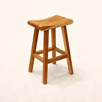 Ξύλινο Σκαμπό σε Φυσική Απόχρωση Veron - Image 2