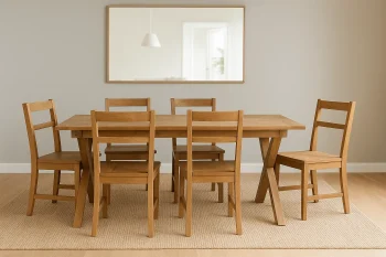 Τραπέζι με Δύο Προεκτάσεις σε Λευκή Πατίνα - Image 2