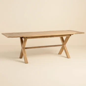 Τραπέζι με Δύο Προεκτάσεις σε Λευκή Πατίνα - Image 4