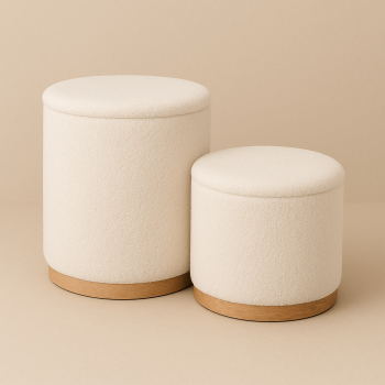 Σκαμπό-Τραπεζάκι με Αποθηκευτικό Χώρο