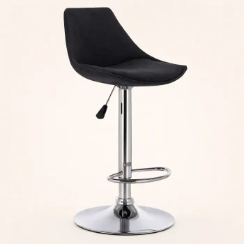 Μοντέρνο Σκαμπό Μπαρ  Υφασμάτινο & Ρυθμιζόμενο - Image 2