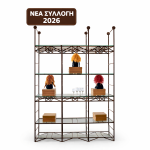 Μεταλλική Βιβλιοθήκη ΔΕΗ με Γυάλινα Ράφια