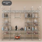 Μεταλλική  Βιβλιοθήκη  Ασημί