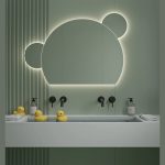 Καθρέφτης χειροποίητος, κρεμαστός, σε σχήμα ”αρκούδο”