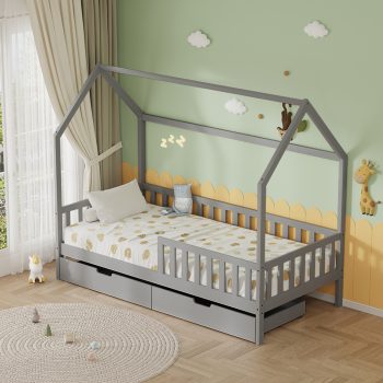 ΚΡΕΒΑΤΙ ΠΑΙΔΙΚΟ ΜΕ ΣΥΡΤΑΡΙΑ PHYLLIS  τυπου Montessori - Image 3