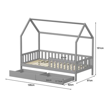 ΚΡΕΒΑΤΙ ΠΑΙΔΙΚΟ ΜΕ ΣΥΡΤΑΡΙΑ PHYLLIS  τυπου Montessori - Image 2