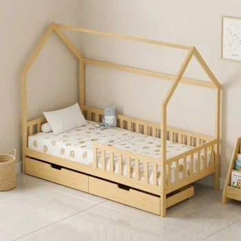 ΚΡΕΒΑΤΙ ΠΑΙΔΙΚΟ ΜΕ ΣΥΡΤΑΡΙΑ   τυπου Montessori - Image 2